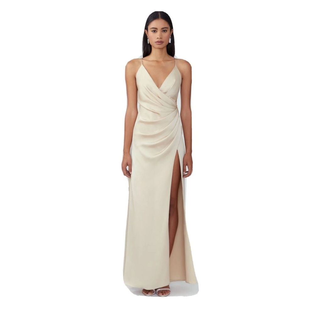 fame and partners Zarita dress size 14 in champagne